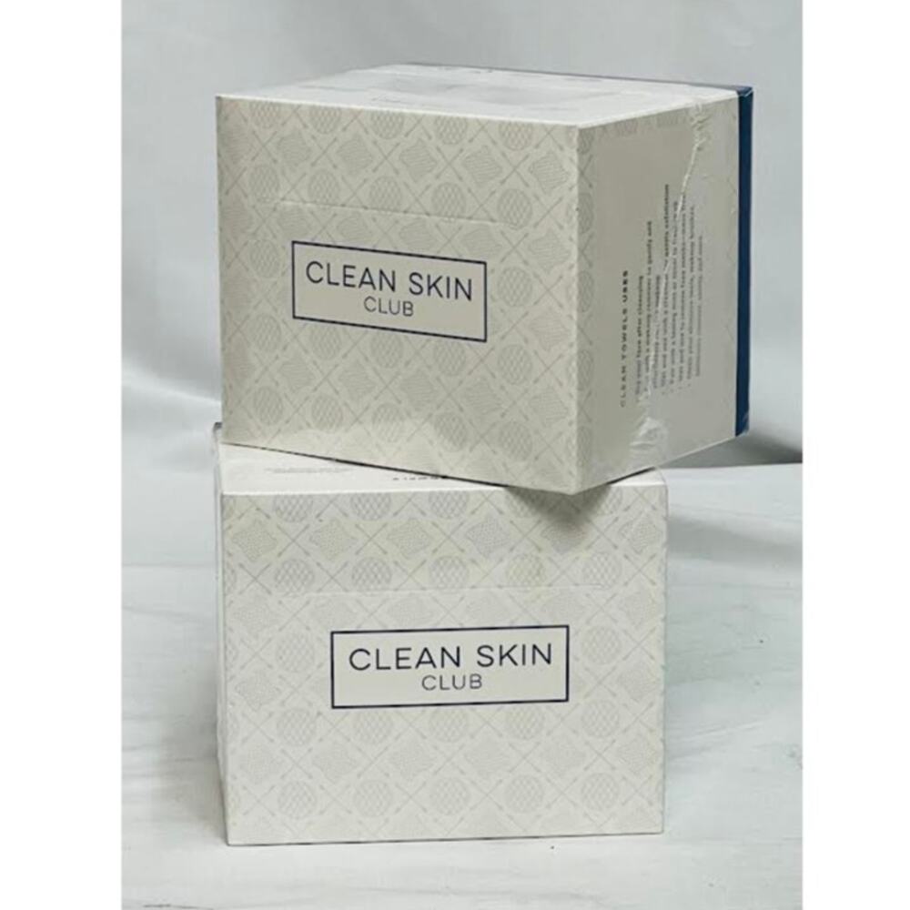 2pk Clean Skin Club XL Disposable Towels Makeup Remover Facial Cloth